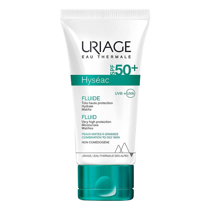 فلوئید ضد آفتاب بی رنگ اوریاژ +SPF50 مدل Hyseac